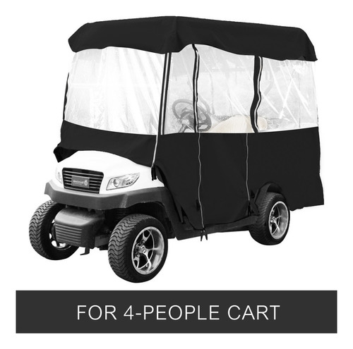 Vevor 4 Pasajeros Cubierta Del Carro Golf Recinto Enrollable