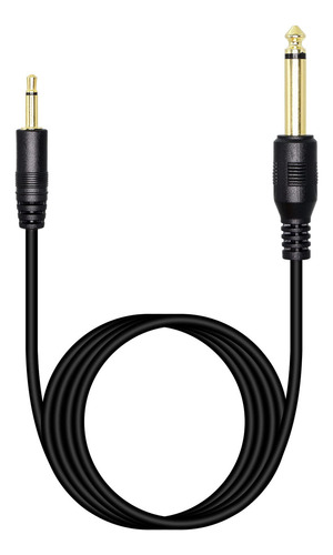 Riieyoca Cable Ts De 1/8 A 1/4 Pulgadas, Chapado En Oro De 0