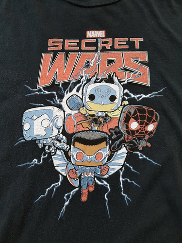Playera Negra Secret Wars Marvel Pop Funko Talla-m Ph7 (Usado)