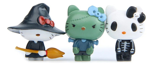Hello Kitty 6 Figuras Adornos Toda Ocasión O Pastel Hallowen