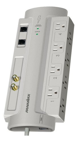 Condicionador de energia branco multicontato Panamax SP8-AV