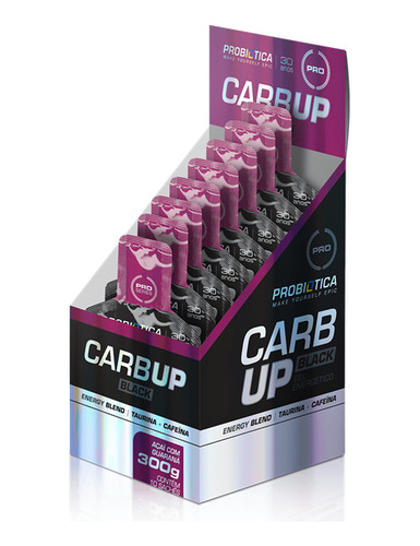 Carb-up Gel Black Cx C/10 Un Açaí C/ Guaraná - Probiótica