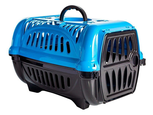 Caixa De Transporte Número 1 Cães Gato Coelho Azul Jel Plast