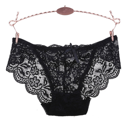 Braguitas De Encaje Con Lazo Para Mujer, Cintura Baja, Tanga