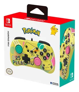 Mando HoriPad Mini Hori Pokemon Pikachu Nintendo Switch Color Amarillo