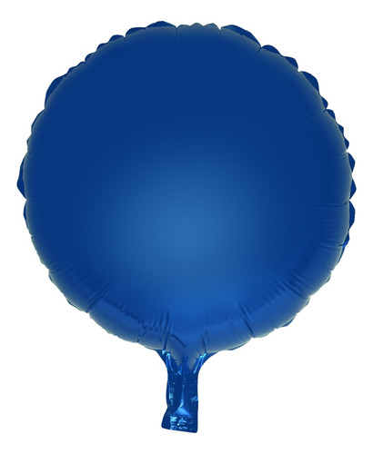 Globo De Aluminio De Forma Redonda Azul De 18 Pulgadas Para