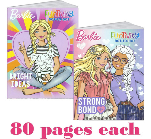 Set De 2 Libros De Actividades Barbie Conectar Los Puntos, De Desconocido. Editorial Libro De Actividades, Tapa Blanda En Español