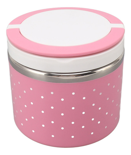 Almoço Redondo Isolado A Vácuo Rosa À Prova De Vazamento, Po