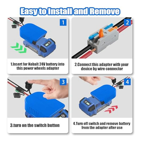 Adaptador De Batería Power Wheel De 2 Piezas Para Batería Ko