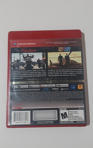 Jogo De Ps3 Grand Theft Auto Episodes From Liberty City (Usado)