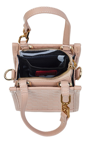 Bolsa Satchel Cloe Aramti Chico Color Nude