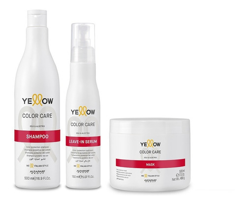 Yellow Color Care Shampoo+mascarilla+leave-in Serum