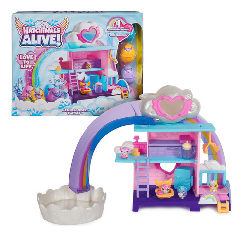 Playset Toy Hatchimals Alive Hatchi-berçário Com 4 Minibonec