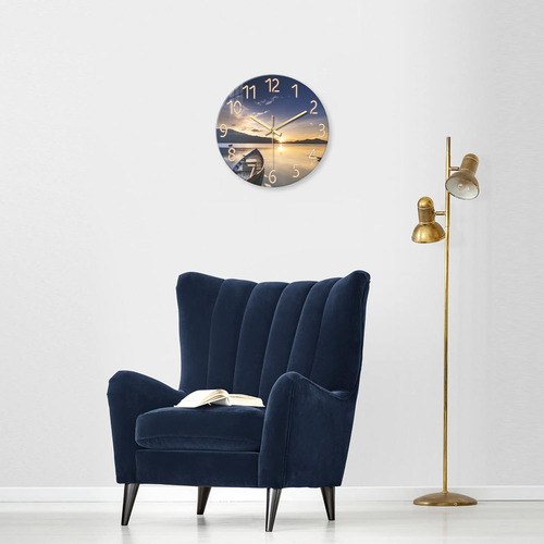 Relojes De La Pared Del Atardecer De Constante Para El Dormi