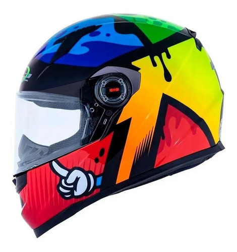 Capacete Ls2 Ff358 Classic Masterpiece Azul Turqueza Amarelo