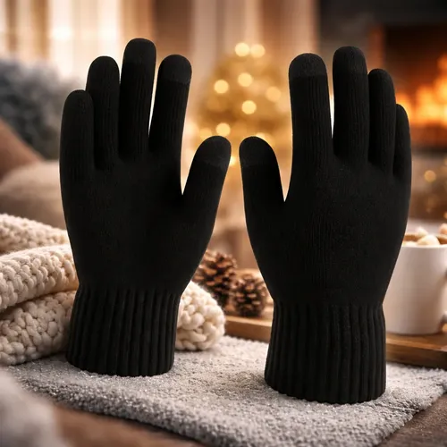 Luva Lã Térmica Inverno Frio Intenso Feminina Masculina Unissex Adulto Par Ciclismo Moto Neve Esporte Corrida Caminhada Anti-vento Trekking Ski Aquecimento Outono Proteção Montanha Brasiliana Tech