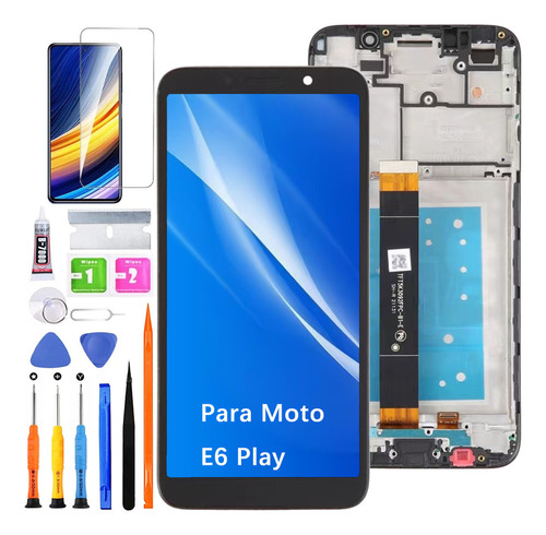 Pantalla Para Moto E6 Play Xt2029 Display Con Marco