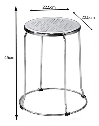 Banco Aluminio Apilable Banquito 45cm De Alto