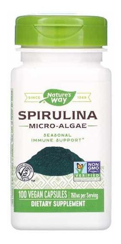 Spirulina Micro Algae, 760 mg, 100 cápsulas veganas