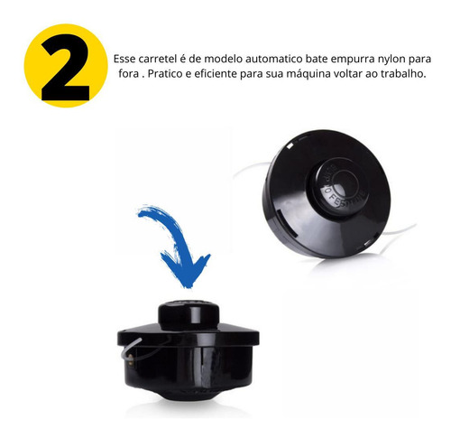 10 Carretel Automatico Roçadeira Para Intech Kawashima Fortg