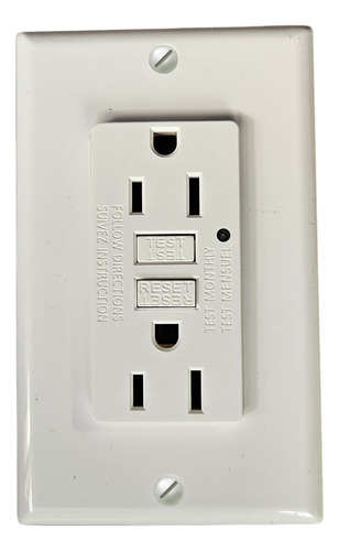 5 Pack Contacto Duplex Difus Con Falla A Tierra 15a Blanco