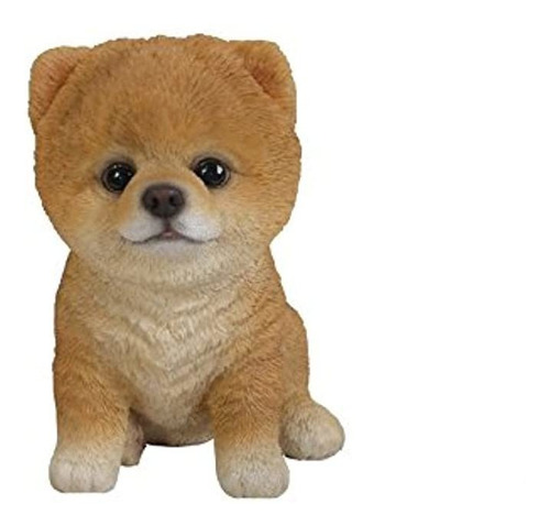 Hi-line Regalo Ltd. Sentado Pomeranian Puppy Jardín Estatua