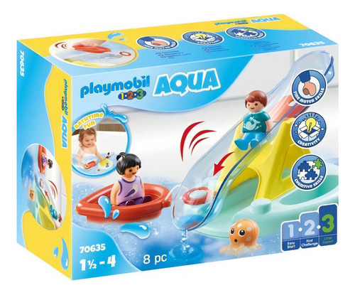 Playmobil Aqua 1.2.3 Isla De Baño Con Tobogán 70635 8