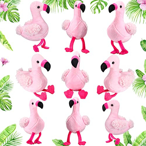 9 Piezas Mini Stuffed Flamingo Plush Toys 5.5 Inch Plush Fla