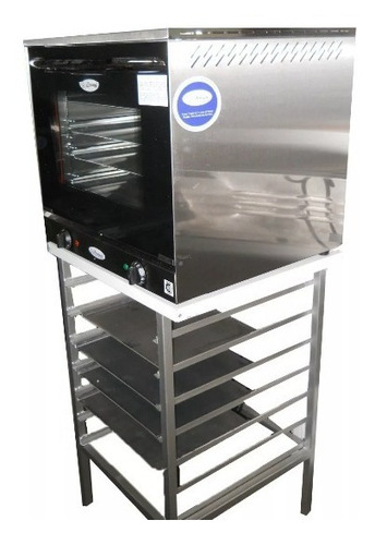 Horno Convector Pauna 21+base Con Latero+4 Bandejas Polartik