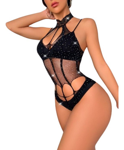 Body Malla Lencería Sensual Babydoll