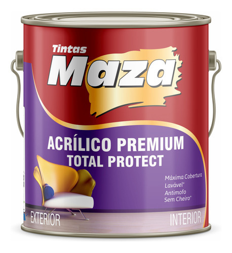 Tinta Acrílica Paredes Premium Total Protect 3.6l Cores Maza Cor Areia