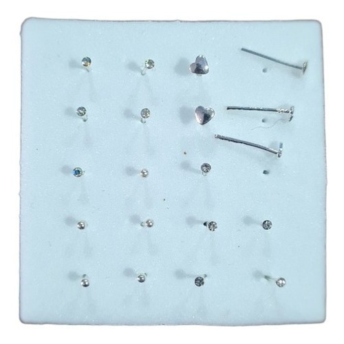 Aros Piercing Nariz Punto De Luz De Plata 925