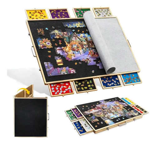 TELY Tapete Plegable Para Rompecabezas De 2000 Piezas – Alfombrilla De Fieltro De 116x78 Cm, Antideslizante Y Portátil, Ideal Para Puzzle Grande