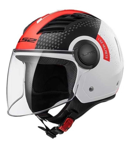 Casco Ls2 Of 562 Airflow Condor White Black Red La Cuadra