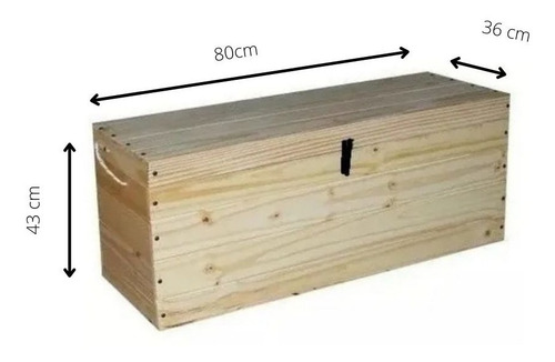Imagen 4 de 4 de Baul Pino 80cm ¡¡ Oferta !! Mejor Precio Pino Macizo Candado