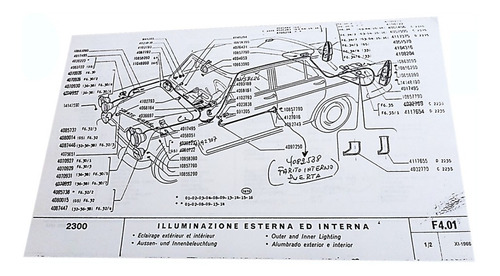 Catálogo De Piezas Fiat 2300 - Repuestos Y Accesorios (Usado)
