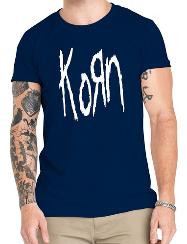 Polera Korn Banda Rock Algodón Orgánico Premium Mus6