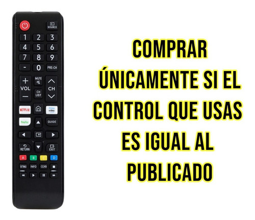 Control Remoto Samsung Para Smart Tv Netflix Amazon