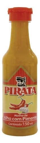 Molho pirata de alho e pimenta malagueta Molho de alho com pimenta em garrafa 150 g