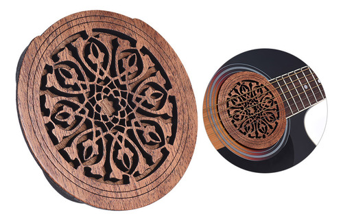 Soundhole Cover Sound Folk Para Guitarras Acústicas De Caoba