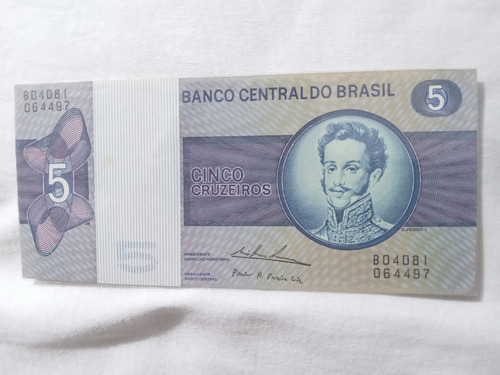 Billete De Brasil 5 Cruzeiros 1973