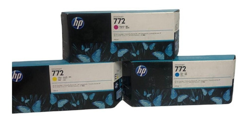 Pack Kit Hp 3 Cartucho 772 Colores 300ml