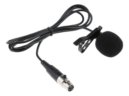 Micrófono De Solapa Lavalier De 2 Piezas Con Clip Xlr De 4
