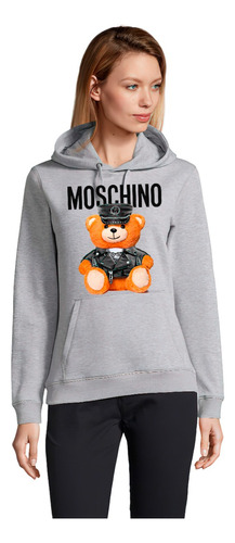 Polerón Dama/unisex Estampado Diseño Oso Moschino Algodon