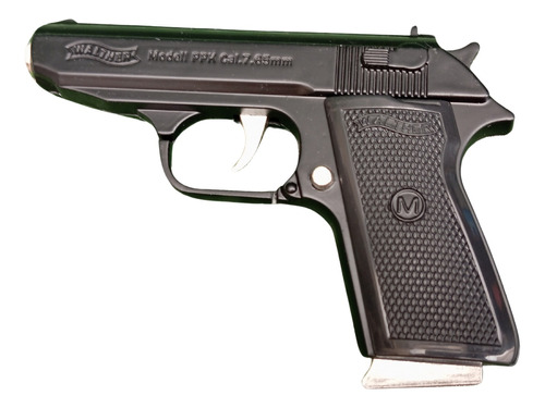 Encendedor Mini Pistola Walther Ppk A Gas Con Navaja 