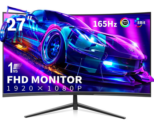 Vedd® Monitor Gamer Curvo Pc 27 Pulgadas 165hz 1ms Full Hd