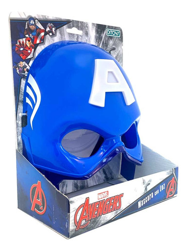 Mascara De Capitan America Con Luz Avengers Heroes Marvel Ed