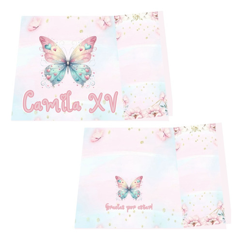 Bolsita Golosinera Forma Trapecio X15 Mariposa