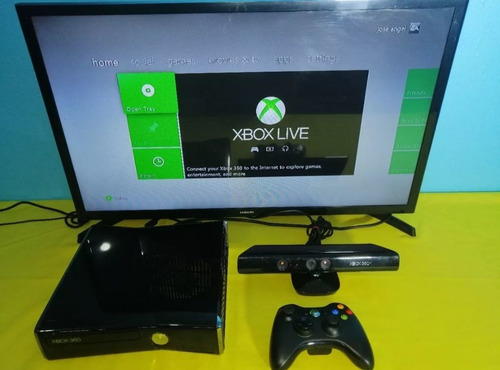 Consola Xbox 360 Con 1 Control Original, Kinect Y 3 Juegos