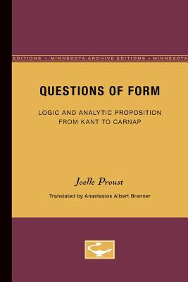 Libro Questions Of Form: Logic And Analytic Proposition F...